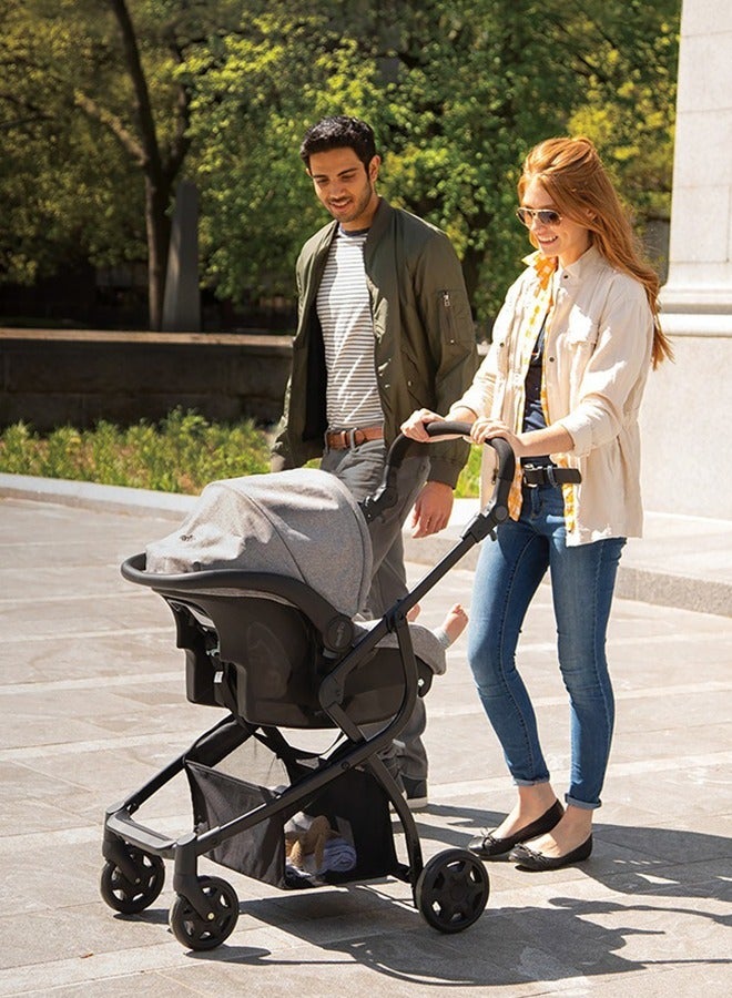 Omni Plus Baby Stroller Trolley System With Infant Carrier Baby Car Seat Grey