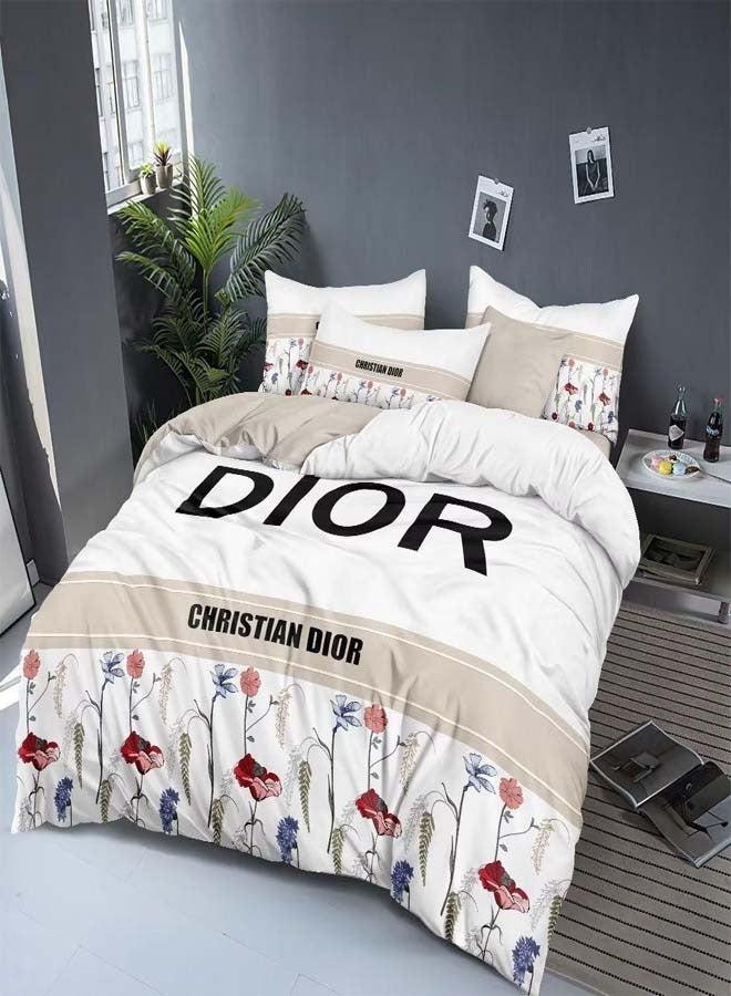 Dior Bedsheet Set 6 pcs in Cotton Material