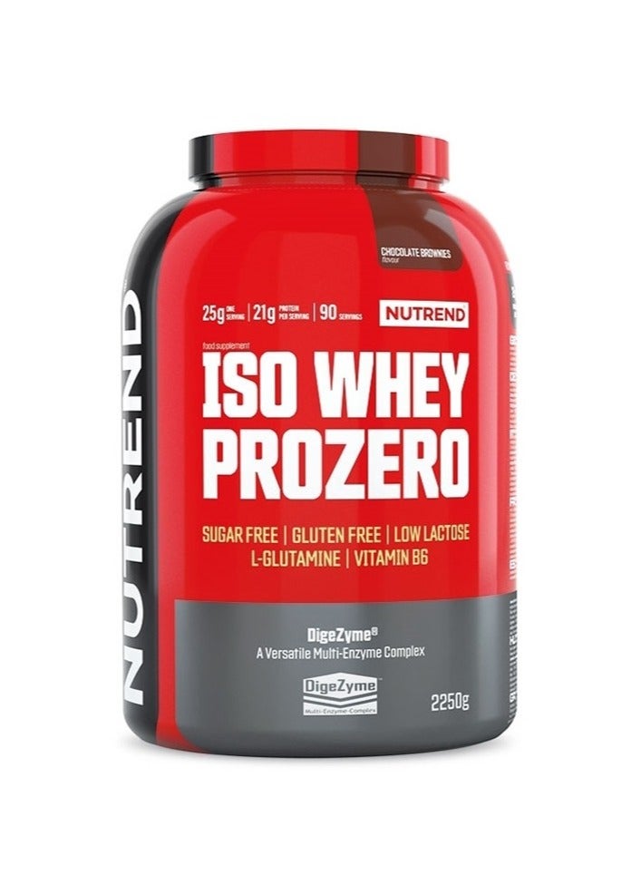 Nutrend ISO Whey Prozero 2250g Chocolate Brownies Flavor 90 Serving