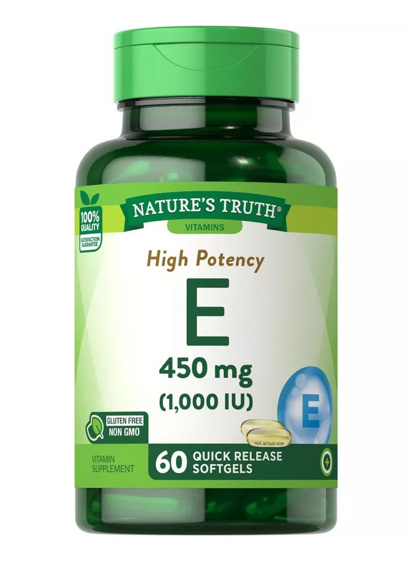 nature’s truth High Potency E 450mg 60 Softgels 60 Serving