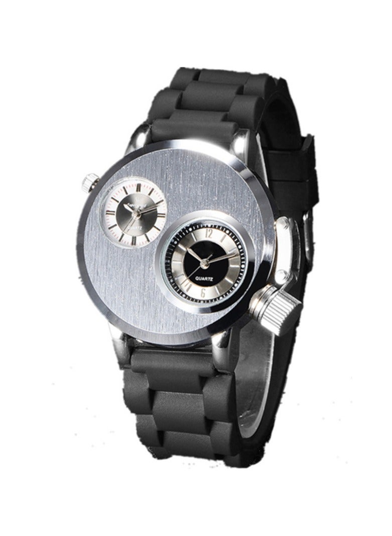 Two Watch Time Dual Movement Large Dial Watch