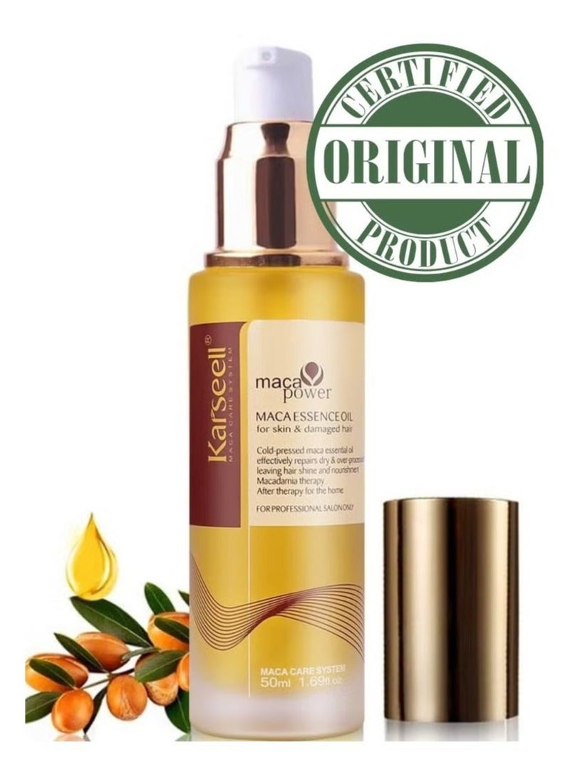 Moroccan Argan Oil for Hair Healing Cold Pressed Weightless Argan Oil Hair Serum for Dry Damaged Hair 50ml