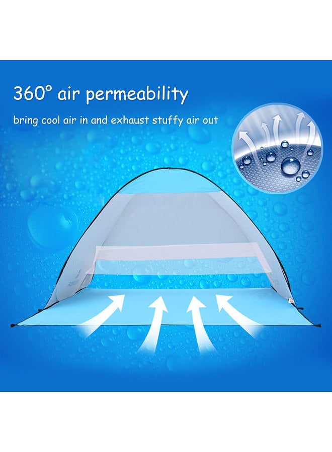 70.9x59x43.3 Inch Automatic Instant Pop-up Beach Tent Anti UV Sun Shelter Cabana for Camping Fishing Hiking Picnic