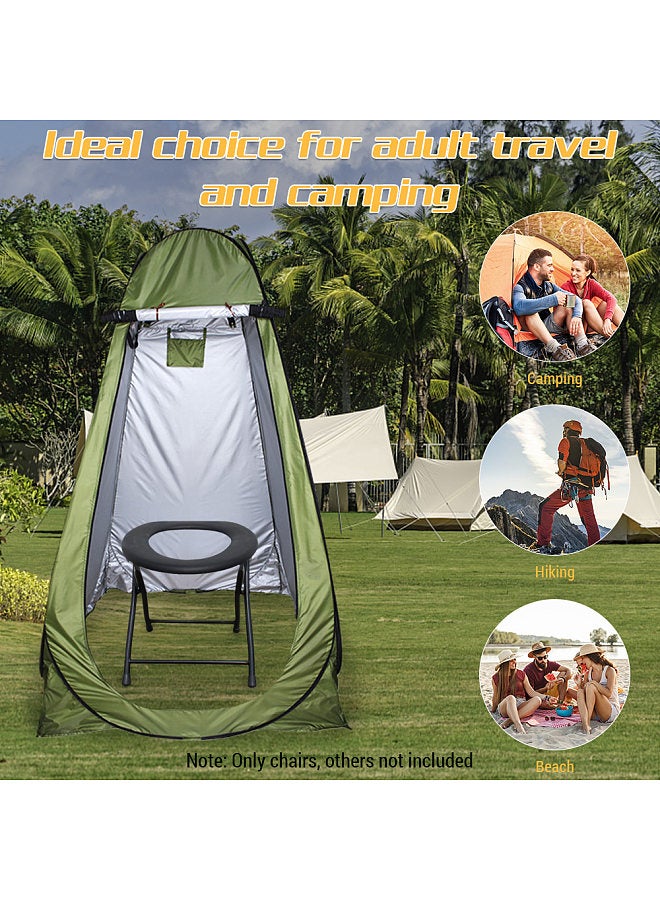 Portable Folding Toilet Seat Suitable for Adults Anti-slip and Heavy-duty for Travel and Camping
