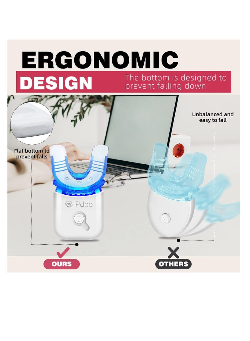Teeth Whitening Kit with LED Lights Tray for Sensitive Teeth, 10x Whitening Pen Gel, Teeth Whitener at Home, Pain Free and Enamel Safe, Up to 1-9 Shades Whiter in 1-2 Weeks, 2-3X Faster Than Strip