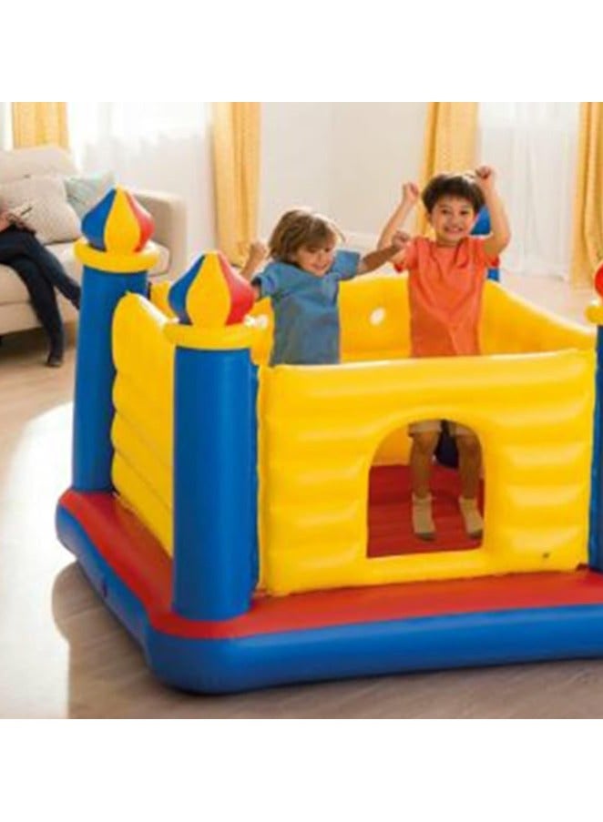 Playhouse Inflatable Soft Floor Bounce Castle Bouncer for 3-6 yrs, Multicolor