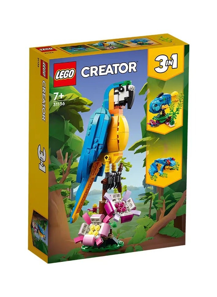 LEGO 31136 Exotic Parrot 3-in-1 Building Set