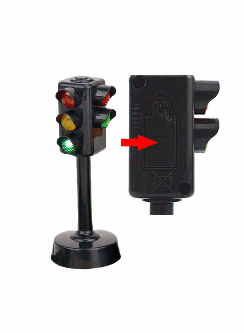 Kids Traffic Light Toy Traffic Signal Light Model Toys Early Education Playset for Kids Toddler (2 Pcs)