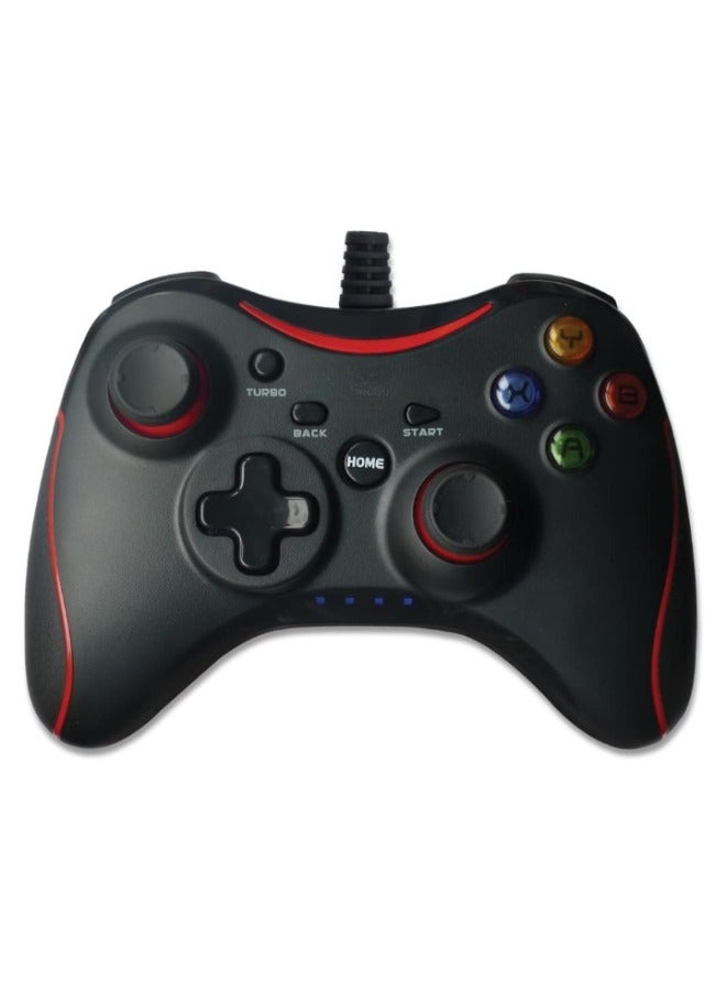 Pro Series Wired Gamepad - Integrated Force Feedback, Illuminated ABXY Keys, Ergonomically Designed, 1.8m USB Cable for PC