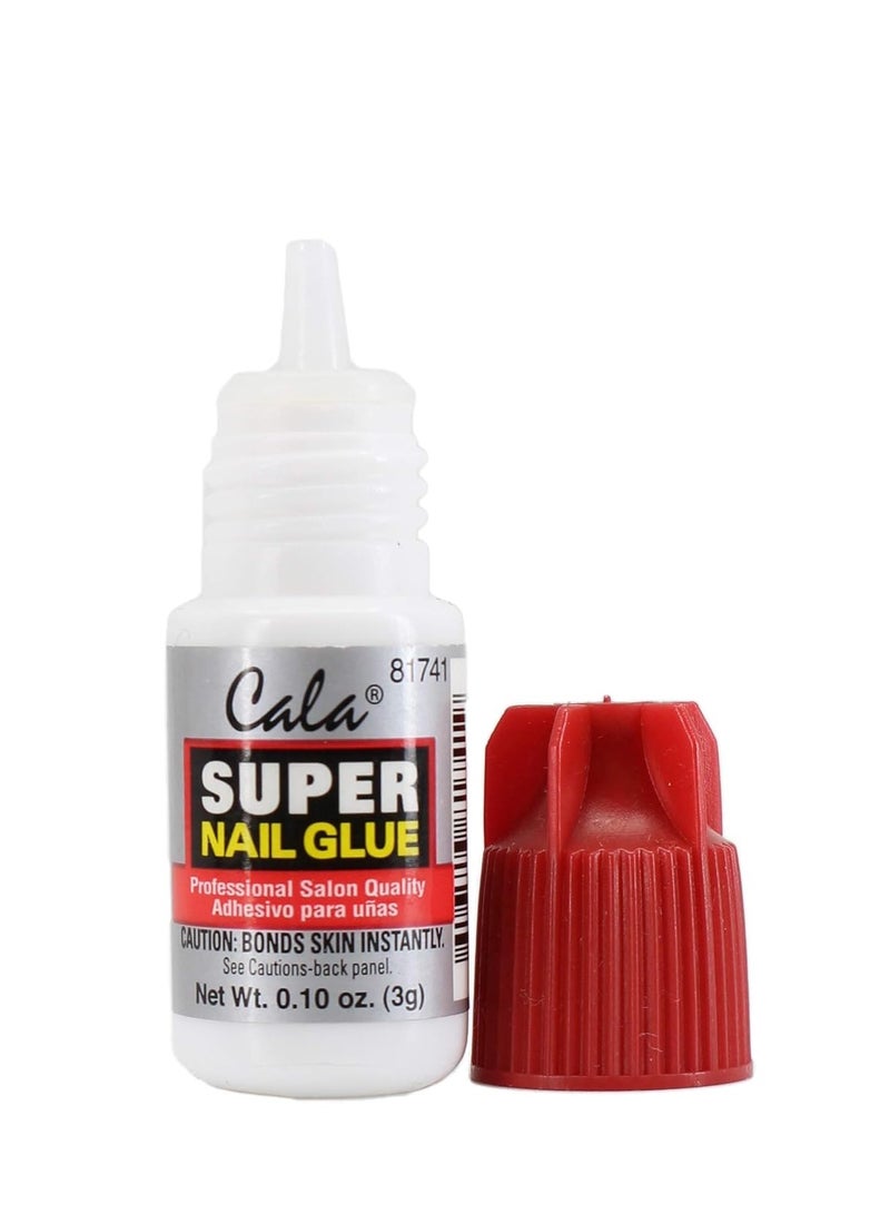 Cala Super Nail Glue Professional Salon Quality | Quick and Strong Nail Liquid Adhesive (4 Bottles)