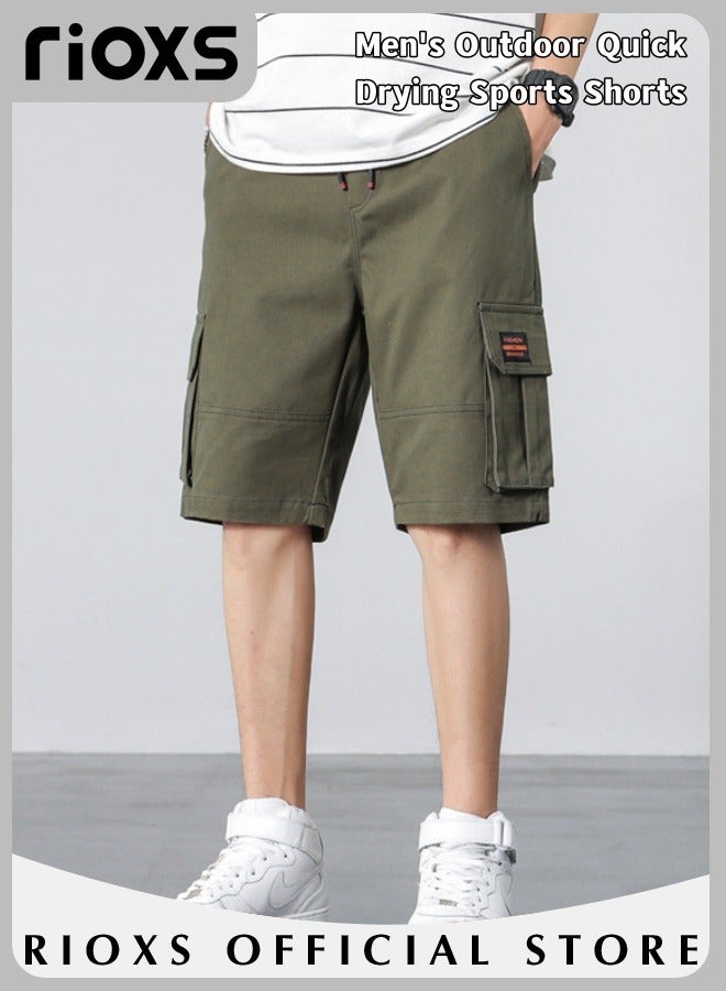 Men's Outdoor Quick-Drying Sports Shorts Casual Loose Cargo Short Pants Stretch Shorts With Multiple Pockets
