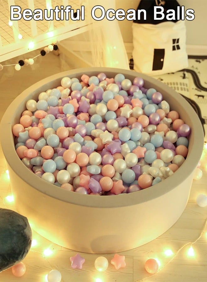 100-Piece Soft Ocean Pit Toy Balls Play Set,Ocean Ball,Soft Plastic Balls for 1 2 3 4 5 Years Baby Kids Birthday Pool Tent Unicorn Mermaid Party