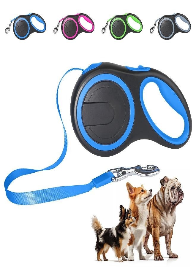 Quick Release Lead Automatic Retractable Pet Dog Leash - Lock Polyester Tape 5mm Dog Chain - 360° Tangle-Free, Anti-Slip Dog Rope, Pet Accessories (Blue)