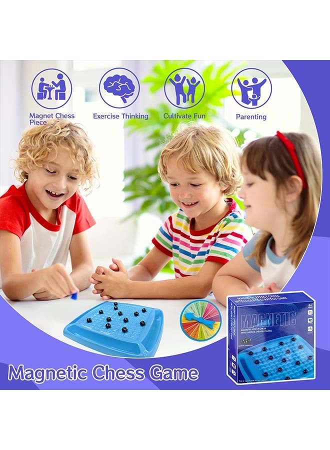 2024 New Magnet Stone Board Game Magnetic Chess Game Table Top Magnet Game with Chessboard Multiplayer Magnetic Rocks Game Interactive Tabletop Game Family Party Games for Kids and Adults