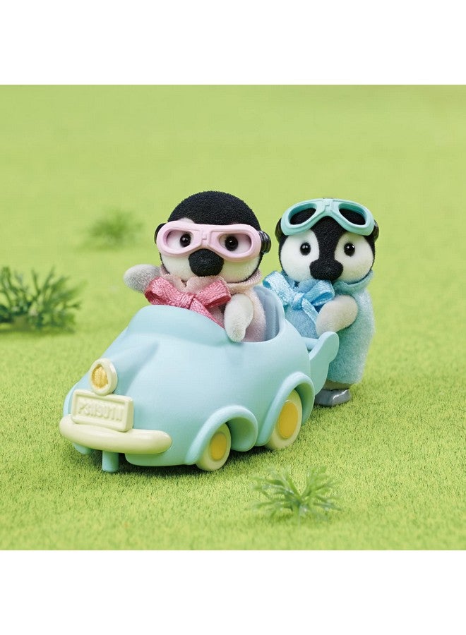 Penguin Babies Ride 'N Playdoll Playset With 2 Poseable Figures Pushcart & More