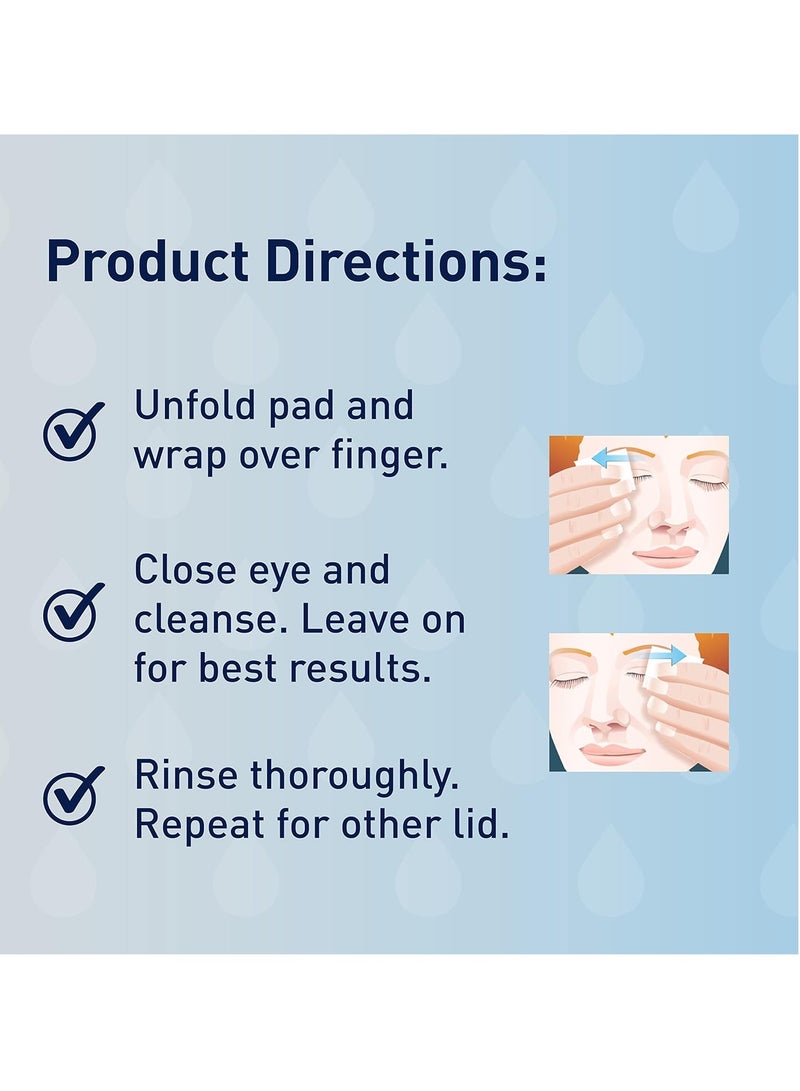 OCuSOFT Lid Scrub Original Eyelid Cleanser - Pre-Moistened Eyelid Wipes for Mild to Moderate Conditions - Eyelid Cleanser to Clean, Comfort & Soothe Irritated Eyelids - 30 Count