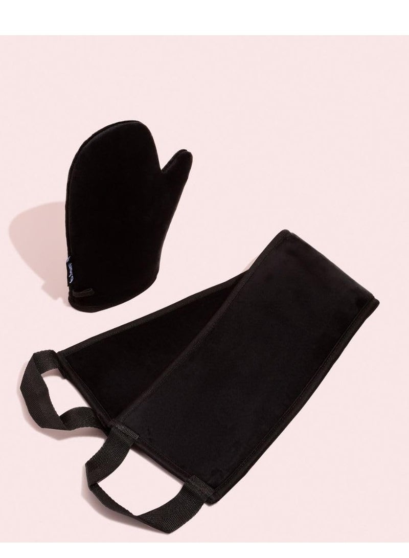 b.tan Back Self Tan Applicator | We've Got Your Back - Self Tanning Back Applicator with Handles, Streak-Free, Even Application, Velvety Soft, Reusable & Washable Sunless Tan