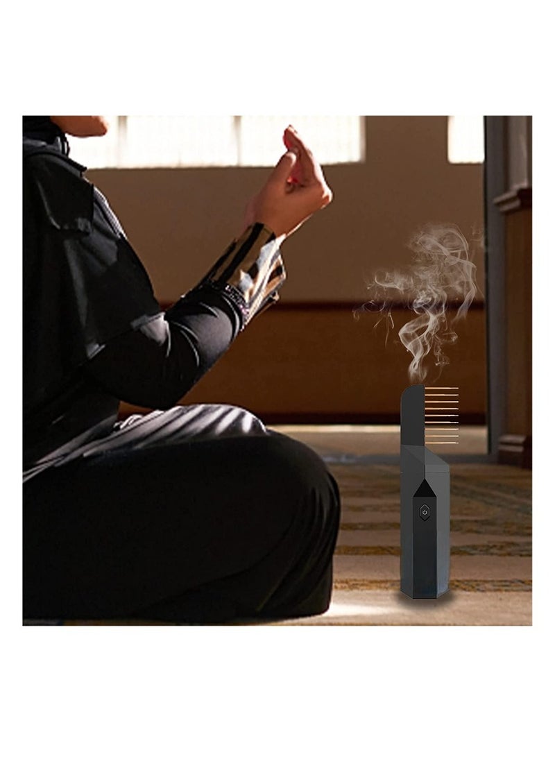 Electric Upgrade Comb Bakhoor Incense Burner Arabic Aroma Diffuser Mini USB Rechargeable for Home Office And Car
