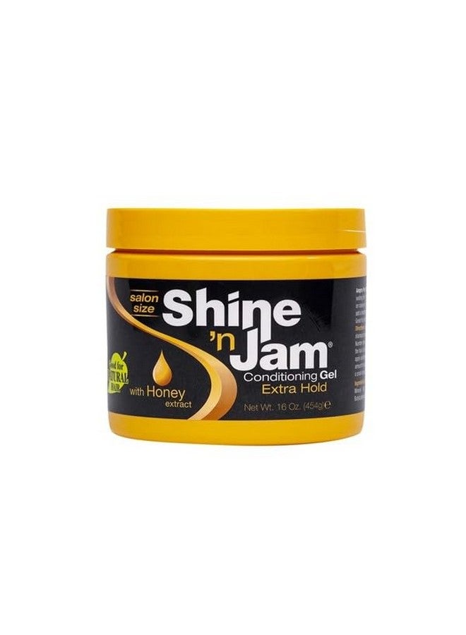 Shine N Jam Conditioning Gel Extra Hold 16 Ounce Jar (473Ml) (3 Pack)