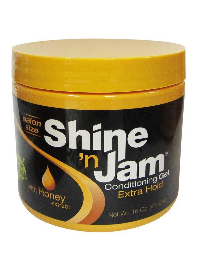 Shine N Jam Conditioning Gel Extra Hold 16 Ounce Jar (473Ml) (3 Pack)