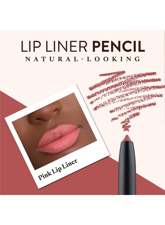 Cosmetics Pink Lip Liner Pencil Waterproof Lip Liner Pink Lip Pencil Natural Lip Liner Vegan And Crueltyfree Makeup Matte Lip Liners For Women