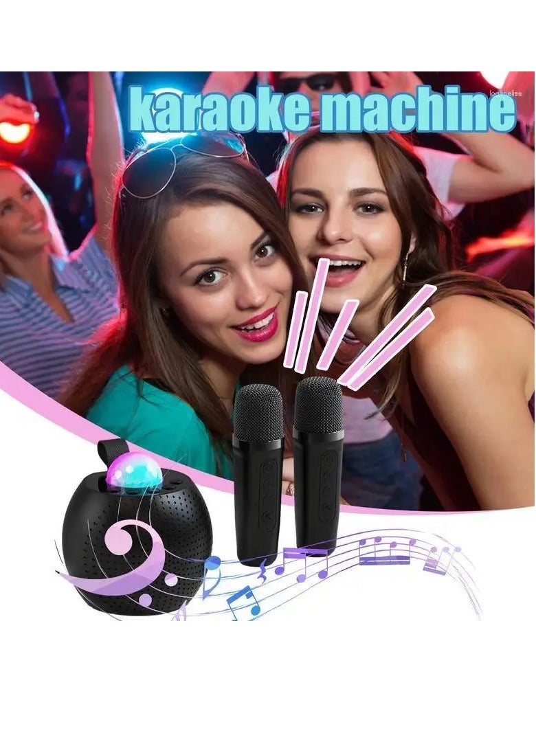 Microphones Karaoke Machine Voice Changing With 2 Wireless Light Design For Indoor Outdoor Fun