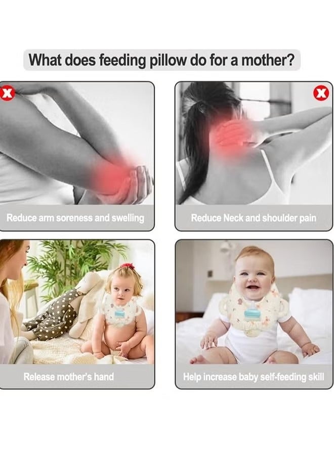 Portable Support Pillow for Newborns, Baby Breastfeeding Pad, Bottle Support Cushion