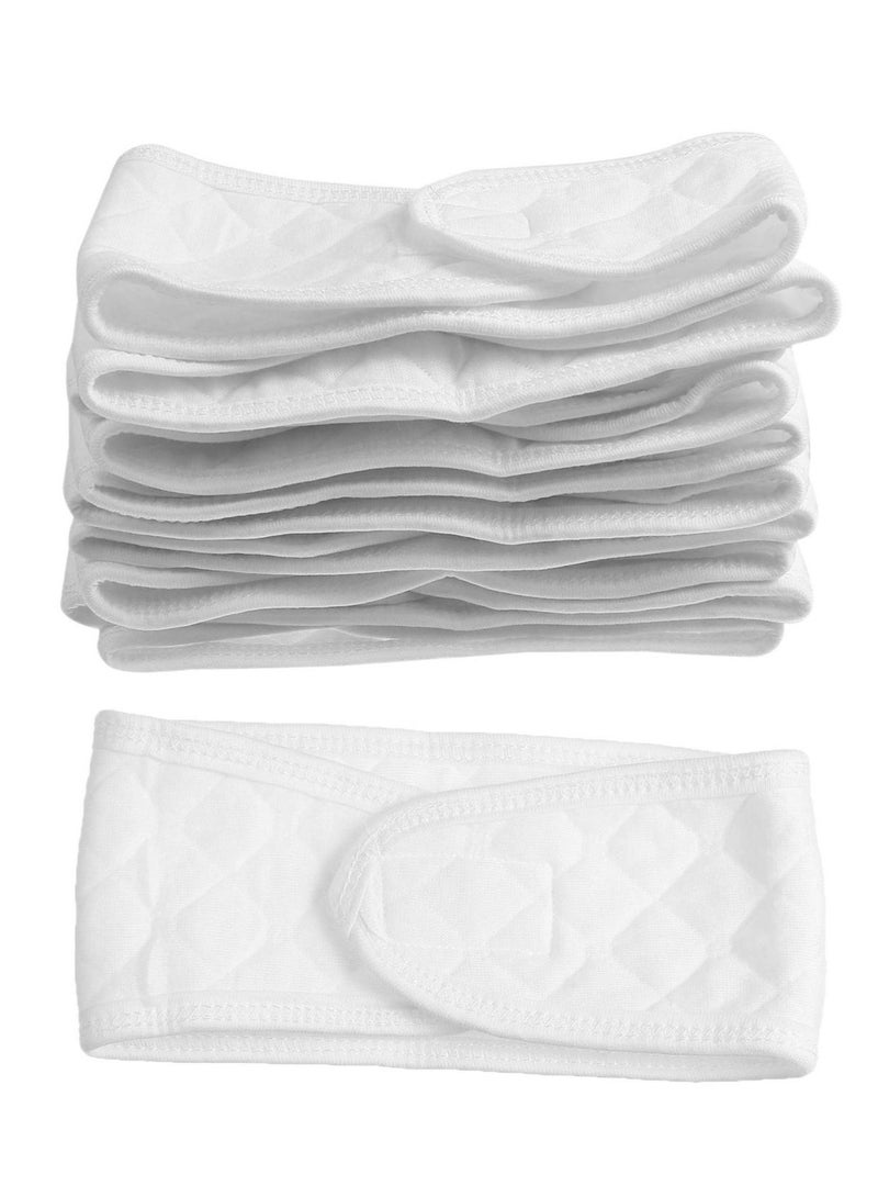 Baby Umbilical Cord Belly Band Cotton Umbilical Cord Suitable for Newborn Babies 10Pcs (White)