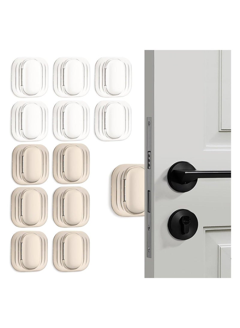 12PCS Door Stoppers Wall Protector from Furniture, Rubber Door Knob Wall Protector, Self-Adhesive Door Handle Bumper Silencer Home & Office Walls, Self-Adhesive Door Stops Door Handle Bumper Pads