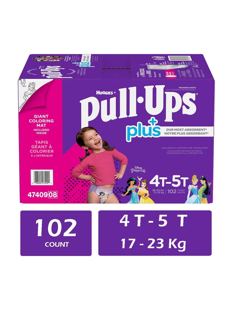 Pull-Ups Girls Training Pants 2 Exclusive Disney Princess Designs 4T to 5T 17-23 Kg / 102 Pants