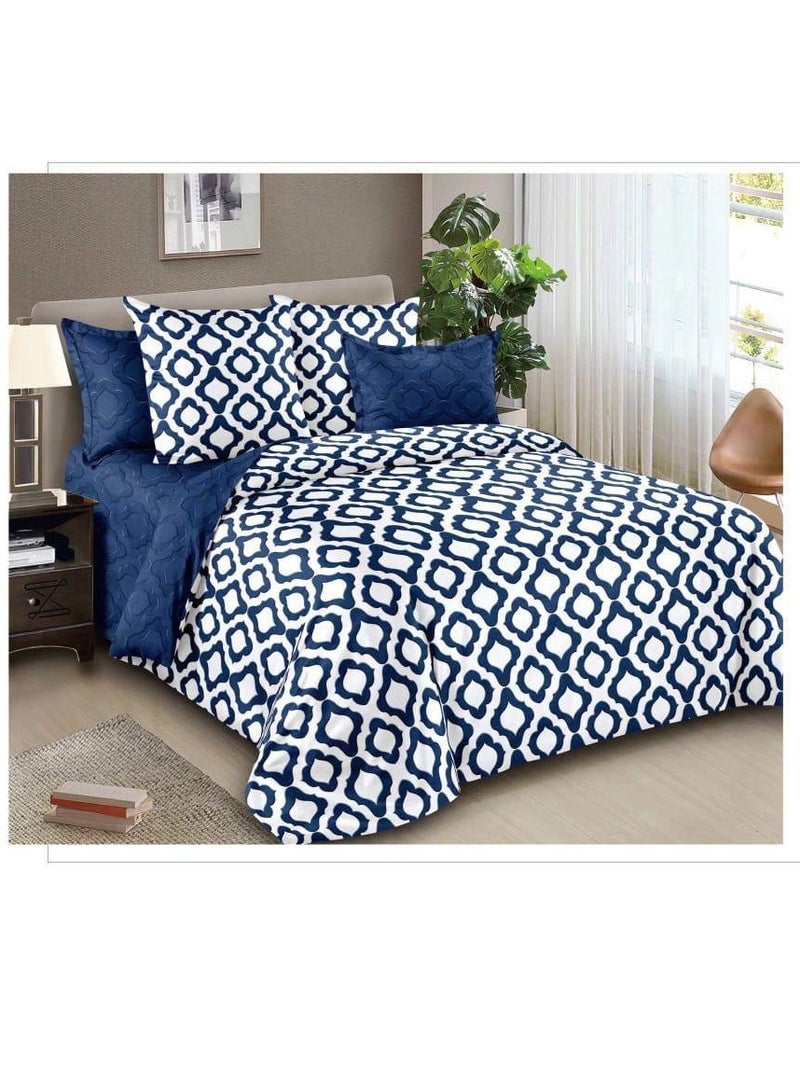 Bedding set with comorter and sheet 3Pcs Single Size Comforter  set 160x210cm , fitted sheets size (120x200)+30cm Cotton and polyester Modern Geometric Triangle Pattern Soft