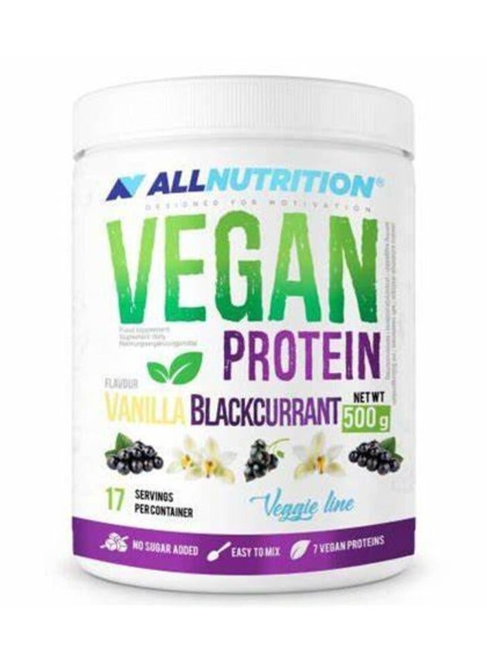 ALLNUTRITION Vegan Protein Vanilla Blackcurrant Flavor 500g 17 Serving
