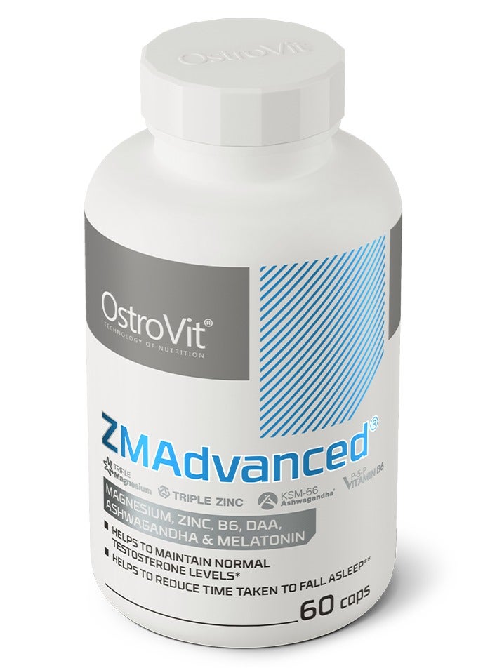 ZMAdvanced 60 capsules (TRIPLE MAGNESIUM, TRIPLE ZINC, KSM-66 ASHWAGANDHA)