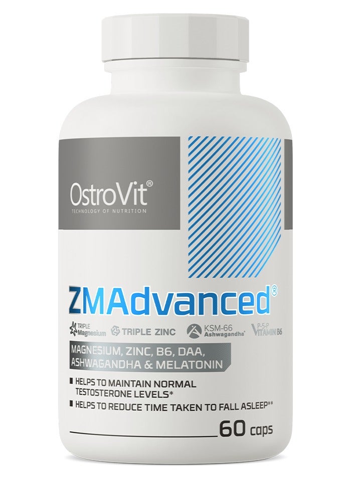 ZMAdvanced 60 capsules (TRIPLE MAGNESIUM, TRIPLE ZINC, KSM-66 ASHWAGANDHA)