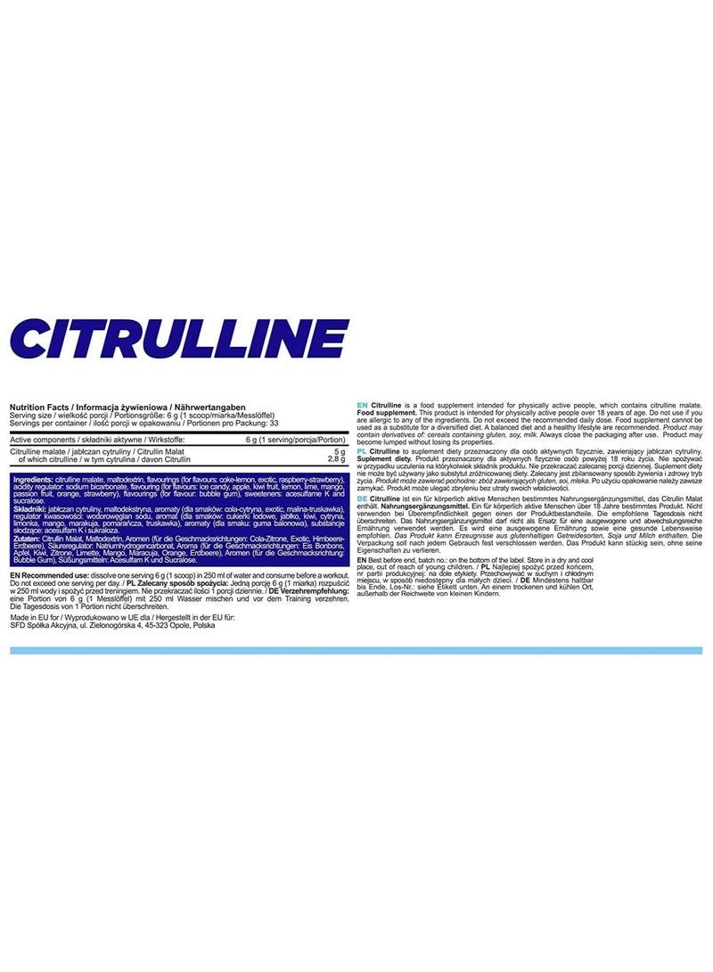AllNutrition Citrulline 200g Apple Flavor 33 Serving
