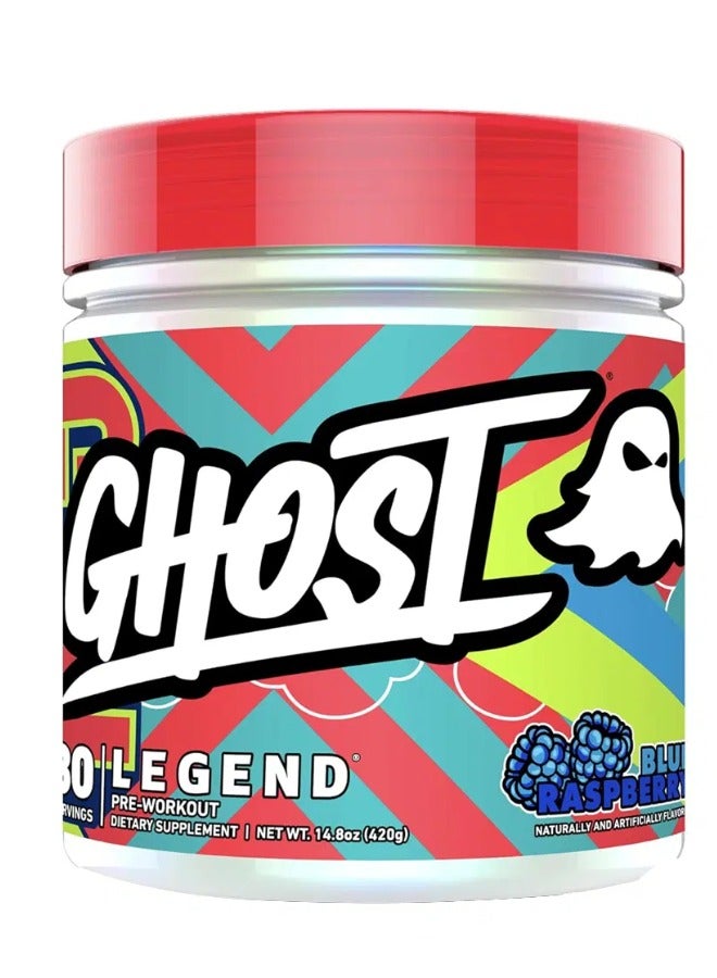 Pre-Workout Legend, Blue Raspberry, 425g,  25 Servings