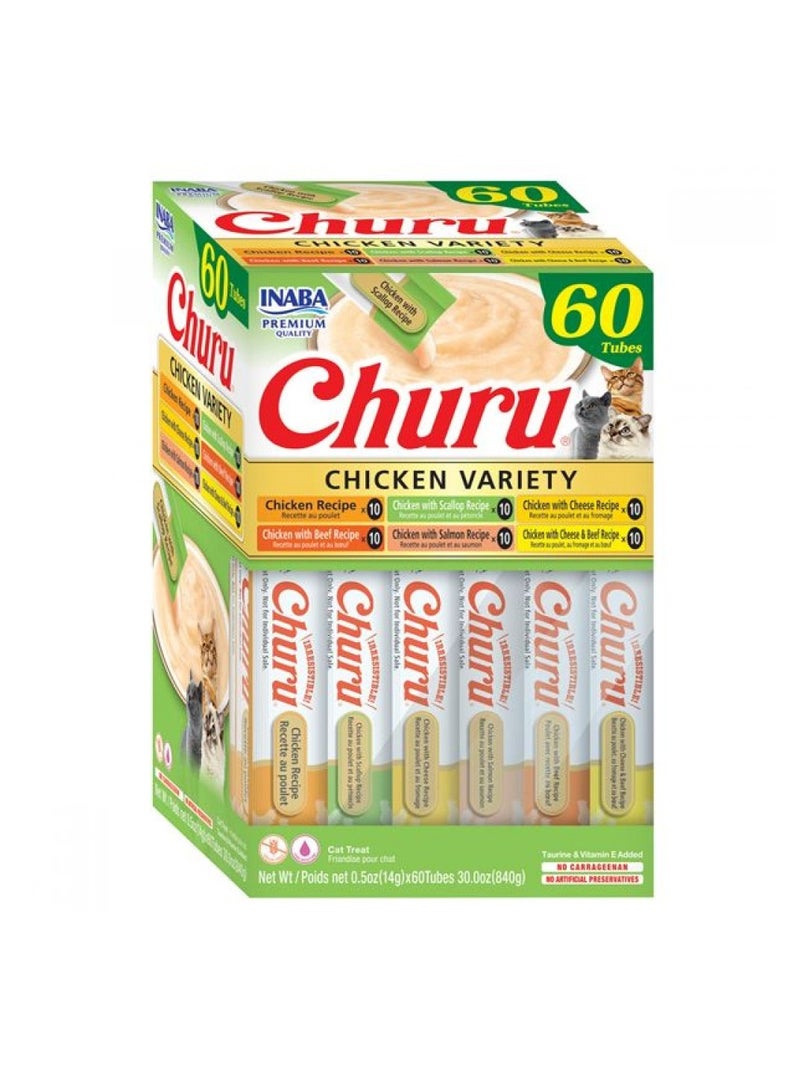 INABA Churu Chicken Variety  60PCS / 1 BOX