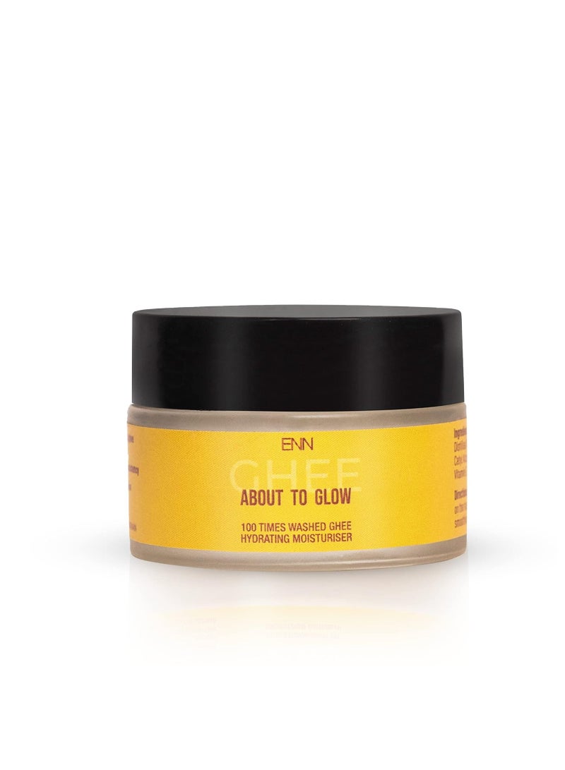 ENN About To Glow100 Times Washed Ghee  Soft for Dry Skin for Men and Women with 100 Times Washed Ghee for Deep Nourishment15gm