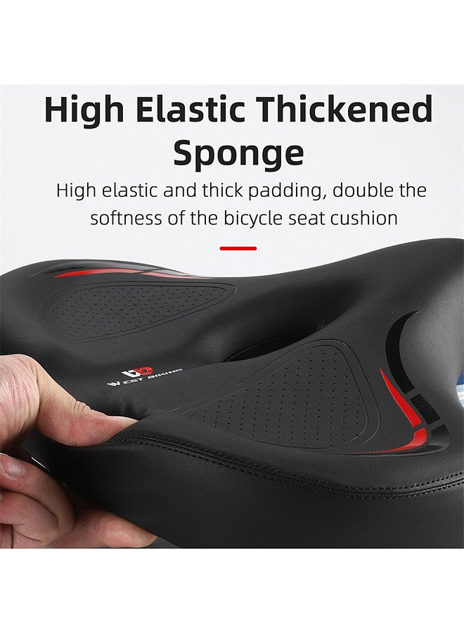 Thickened High Elasticity Bike Saddle Soft Waterproof PU Pad Road Bicycle Seats Comfort Breathable AntiSlip Cycling Cushion