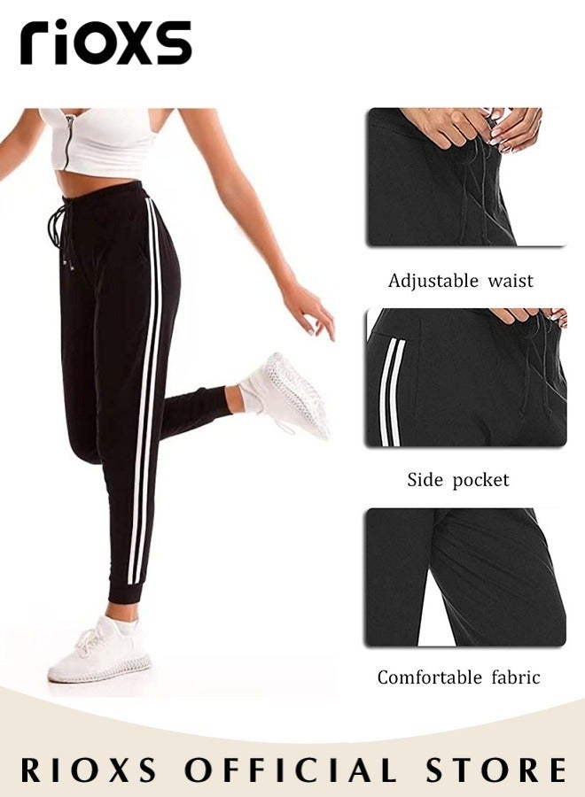 Women's Sport Sweatpants Casual Drawstring Trousers Running Workout Jogging Pants With Pockets