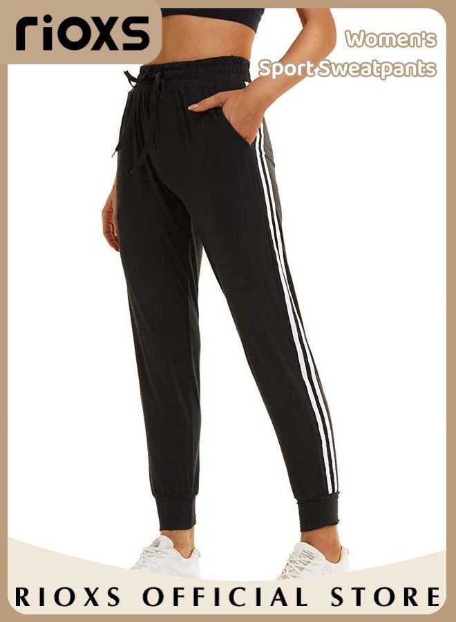 Women's Sport Sweatpants Casual Drawstring Trousers Running Workout Jogging Pants With Pockets