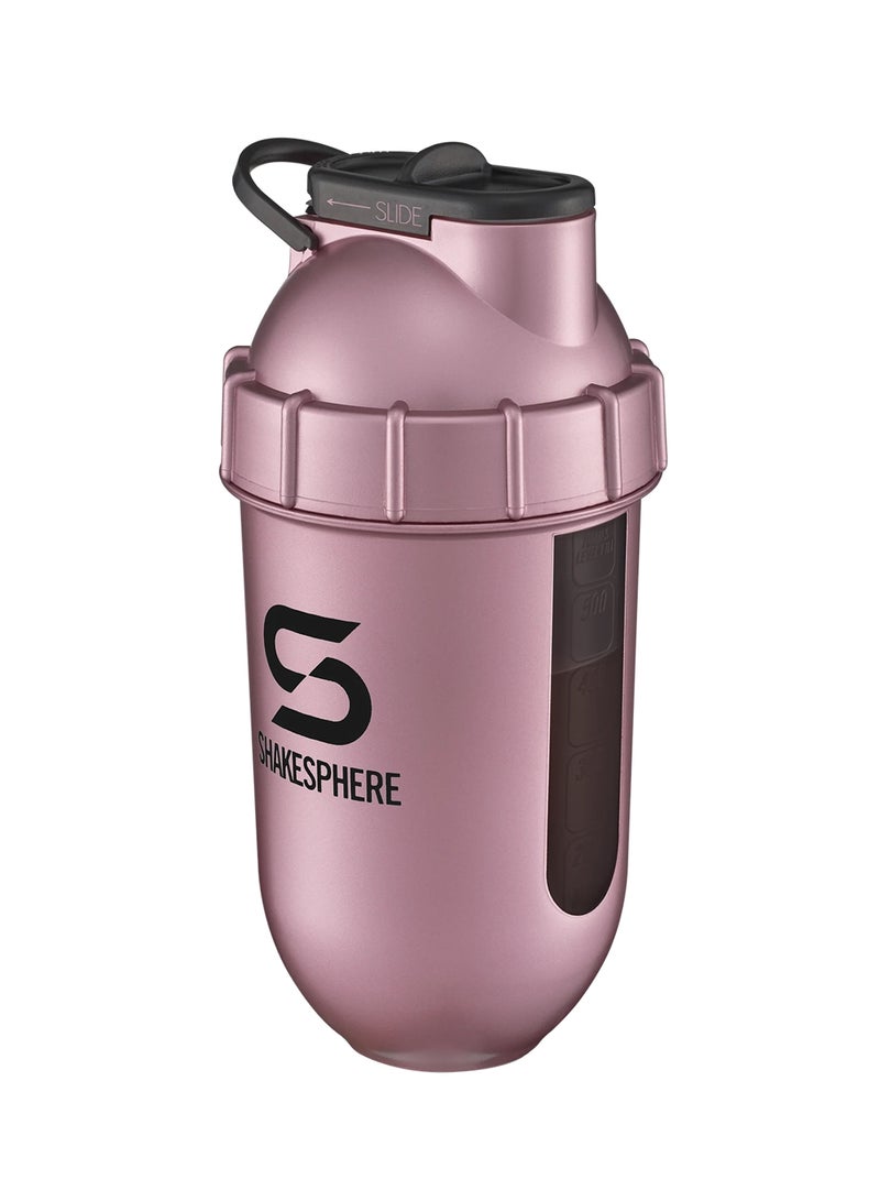 ShakeSphere Tumbler View - 700ml Rose Gold Clear