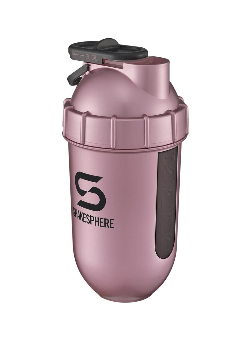 ShakeSphere Tumbler View - 700ml Rose Gold Clear
