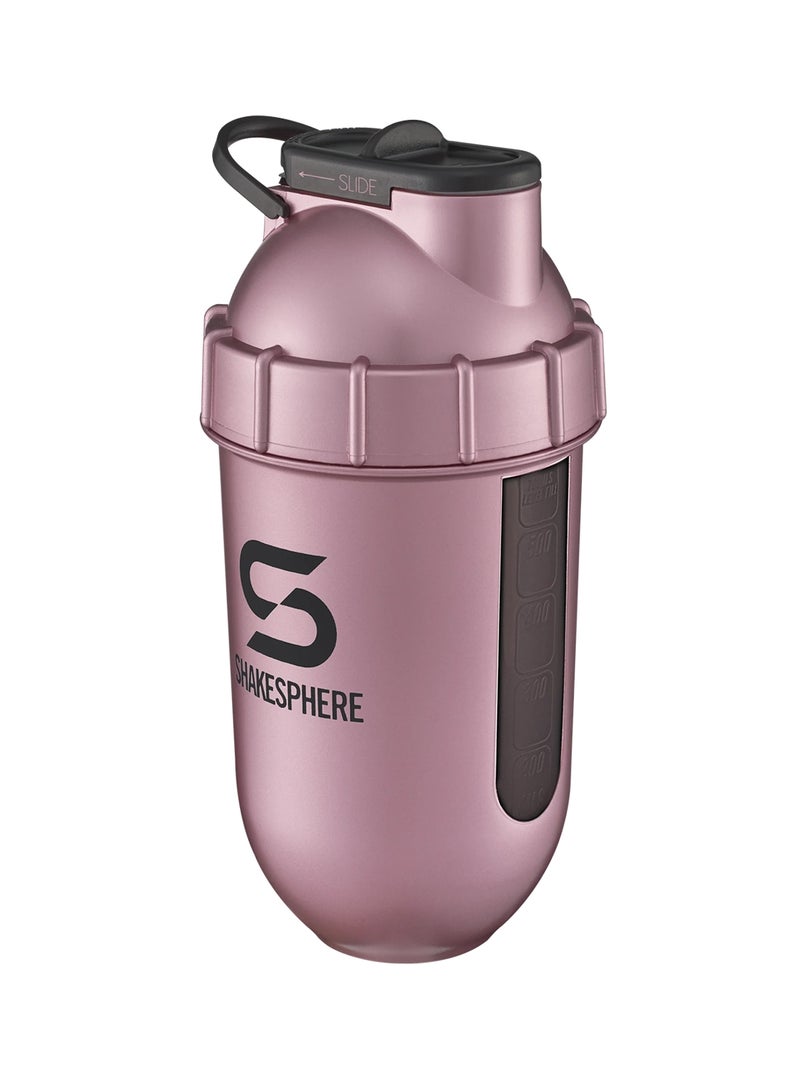ShakeSphere Tumbler View - 700ml Rose Gold Clear
