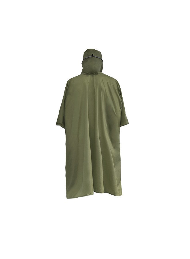 Hooded Rain Poncho for Adults Lightweight Waterproof Rain Coat for Hiking Camping Backpacking