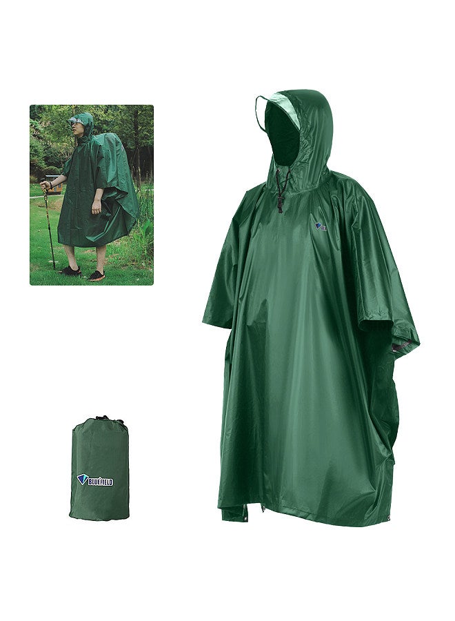 Rain Poncho Waterproof Raincoat with Hood Lightweight Cycling Rain Cover Hiking Hooded Coat Jacket Motorcycle Rain Poncho Picnic Mat