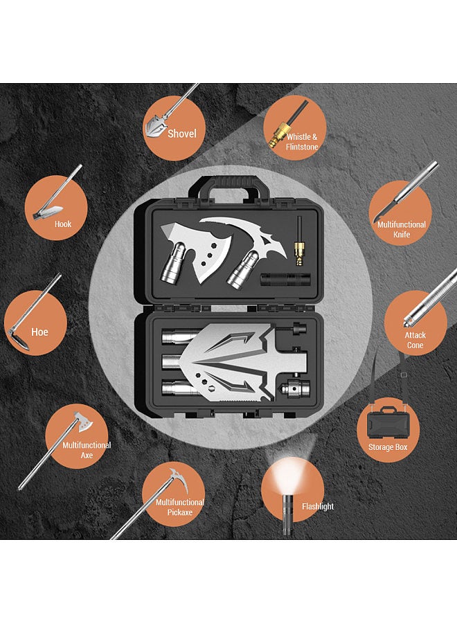 Survival Shovel Axe Camping Tool Set Folding Portable Survival Gear for Outdoor Camping