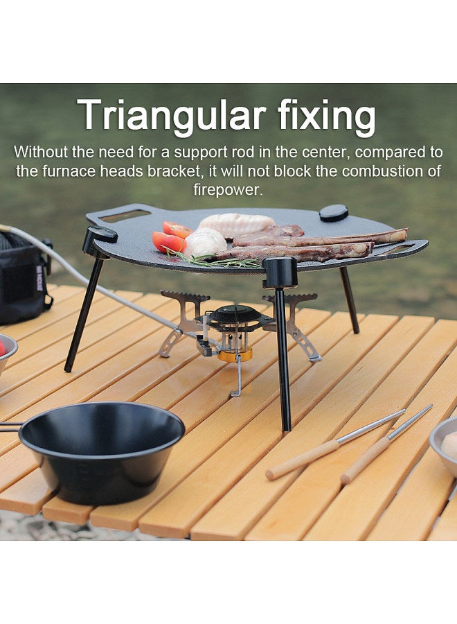 Outdoor Aluminum Alloy Rack for Baking Tray Grill Pan Detachable Support Portable Camping Picnic BBQ Multifunctional Adjustable Bracket for Baking Tray Cooking Accessory
