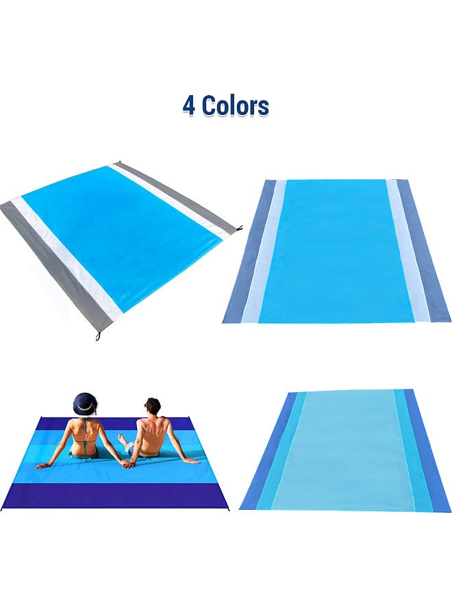 Outdoor Mat Camping Waterproof Sand Proof Beach Blanket Portable Foldable Polyester Picnic Mat 140cm/210cm 4 Colous