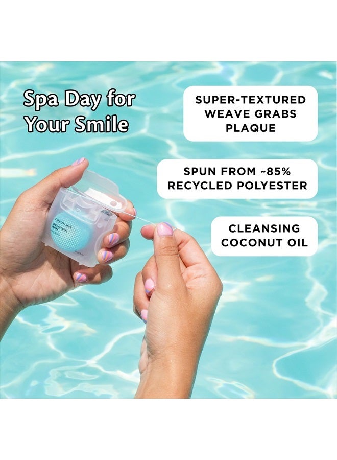 Woven Dental Floss, Dentist-Designed Oral Care, Waxed, Vegan, Kid-Friendly, with Coconut Oil, 4-Pack of Mint, Coconut, Orange, Strawberry (33 yd Each)